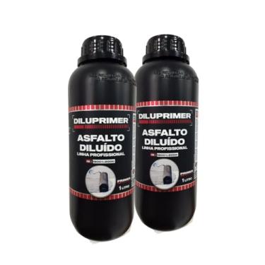 Imagem de Kit 02 Primer Asfáltico Base Água 1L Imprimação - Para Aderência de Manta e Fitas Asfálticas Telhado Laje