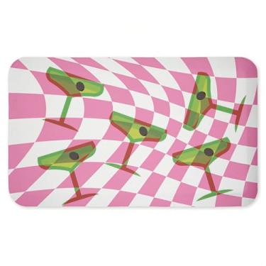 Imagem de Tapete antifadiga para copos de coquetel retrô brilhante, tapete ergonômico acolchoado para cozinha e pé com suporte antiderrapante, tapete confortável ecológico, design da Lil' Rue, 76 cm x 45 cm