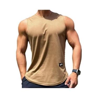 Imagem de Camiseta Regata Masculina De Secagem Rápida Em Malha Sem Mangas Com De