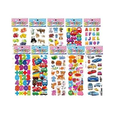 Imagem de Adesivos 3D De Dinossauro Para Crianças 10-100PCS Decoração De Parede 