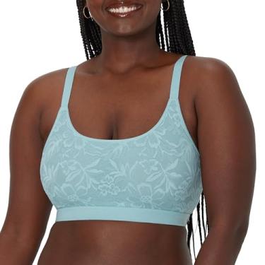 Imagem de Bali Sutiã feminino Breathe, sem fio, sutiã respirável, alças conversíveis, Pátina azul, M