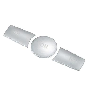 Imagem de A ABSOPRO Capa de botão de rádio multimídia adesivo capa de botão de controle de CD para Mercedes-Benz C Class X204 W204 C200 ABS prateado
