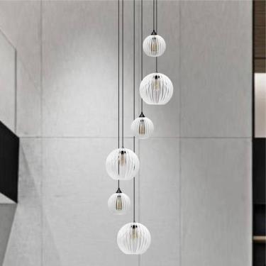 Imagem de Lustre Pendente Para Sala Pé direito Alto 5m MBM - Branco - Otago