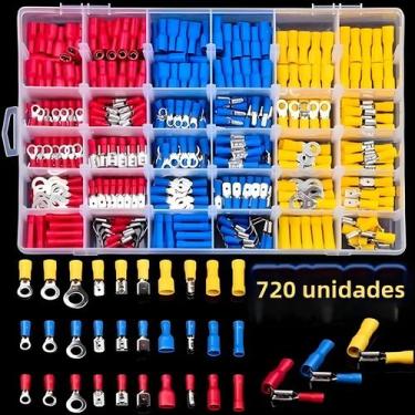 Imagem de Kit De Terminais De Cabo Isolados 280 480 720pcs Terminais Crimpados M