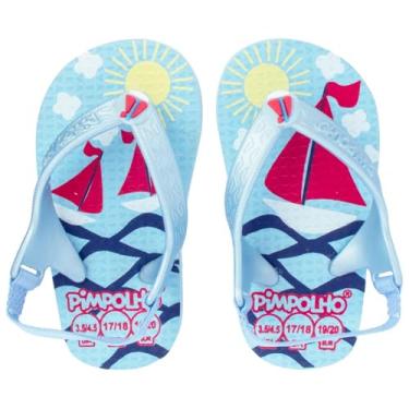 Imagem de Pimpolho Chinelo Infantil Baby Menino Chinelinho Sandália Praiana Tiras com Elástico, Solado Antiderrapante, Tamanhos 17 a 23 (Barco, BR, Criança de 1 a 3 anos, Numérico, 23)