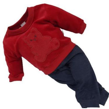 Imagem de Conjunto Longo Bebê Menina Inverno Blusa Plush + Calça 2814 - CHUQUINH