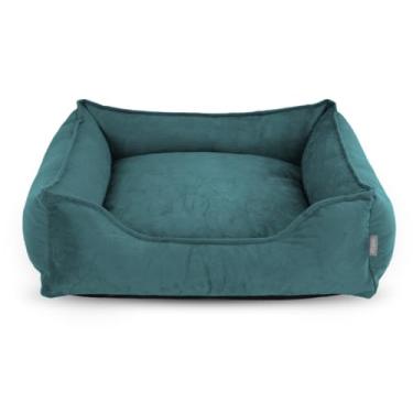Imagem de Cama Cachorro & Gato Tamanho Pequeno ao Gigante Tecido Suede Ultra Resistente Macio Confortável do P ao GG Reforçada Pet(Azul,60x60cm)