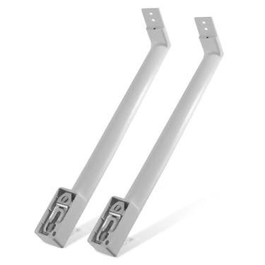 Imagem de Conjunto de 2 maçanetas de geladeira adequadas para GE GAS18PGJFRWW GAS18PGJJRWW GAS18PGJLRWW puxadores de porta de geladeira substituem WR12X32352 AP6985344 WR12X27039 WR12X21157, branco