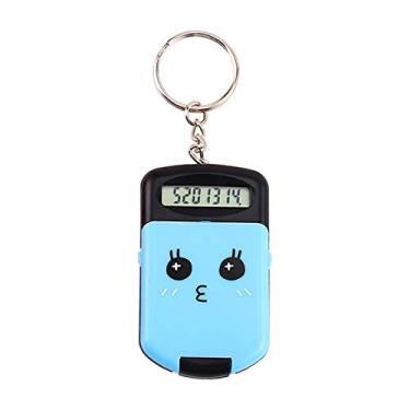 Imagem de Generic Mini calculadora de desenho animado fofo com chaveiro, visor de 8 dígitos, calculadora portátil de tamanho de bolso para crianças, estudantes, material escolar