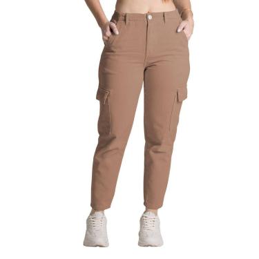 Imagem de Calça Sarja Sawary Mom - 279458 - Marrom 42-Feminino
