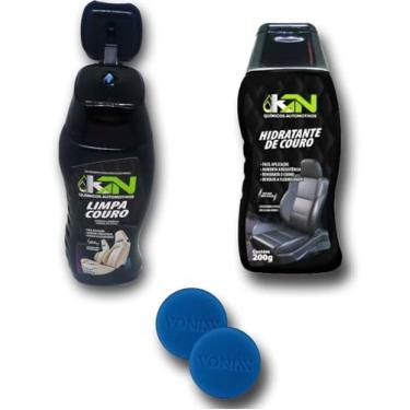 Imagem de Kit Hidratante Limpa Couro Auto + Aplicador Espuma