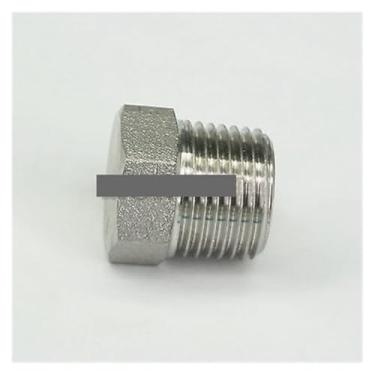 Imagem de 1/5.1 cm NPT macho 304 aço inoxidável cabeça hexagonal sólido forjado encaixe de tubulação água gás óleo 3000 PSI WWECCQIJ