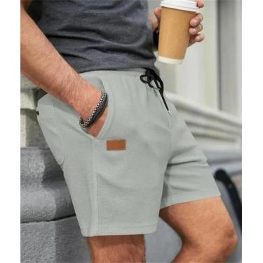 Imagem de Bermuda De Treino Masculina De Verão Em Cor Sólida, Respirável E Solta