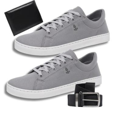 Imagem de Tênis Masculino Casual Resistente + Cinto e Carteira Social - Bless Ac