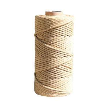Imagem de Corda De Macramê De Algodão Natural 3mm 100m Para Tricô Manual E Tapeç