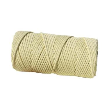 Imagem de Corda De Macramê De Algodão Natural 3mm 100m Para Tricô Manual E Tapeç