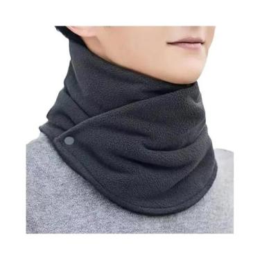 Imagem de Cachecol Grosso De Veludo Com Fecho De Pressão Para Pescoço, Quente E 