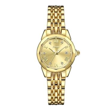 Imagem de Relógio Feminino Poshi 935 à Prova D'água Ouro