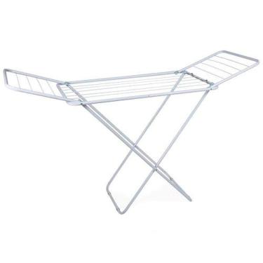 Imagem de Varal De Chão Com Abas 144x49cm Branco - Estrutura Em Aço - Mor