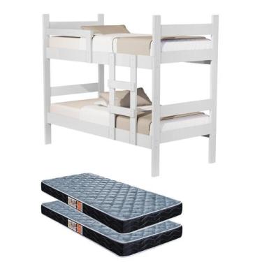 Imagem de Beliche Para Quarto em MDF estrado madeira Tamanho De Solteiro Vira 2 