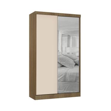 Imagem de Guarda Roupa Modulado 2 Portas De Correr Com Espelho 134cm Vene Avelã Pf/arenas Pf