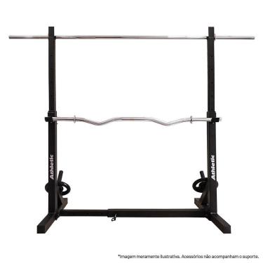 Imagem de Suporte Cavalete Ajustável Athletic 120kg Para Agachamento Supino Semi- Casa Condomínio