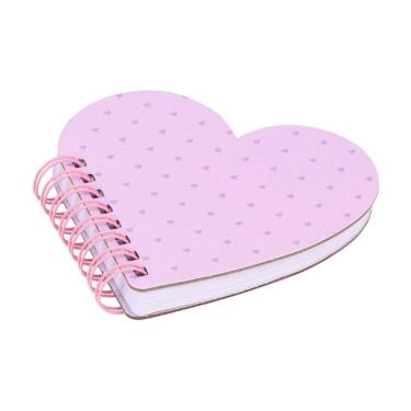 Imagem de Caderno Capa Dura Pautado Formato Coração S2 80 Folhas Brw Estampa 3