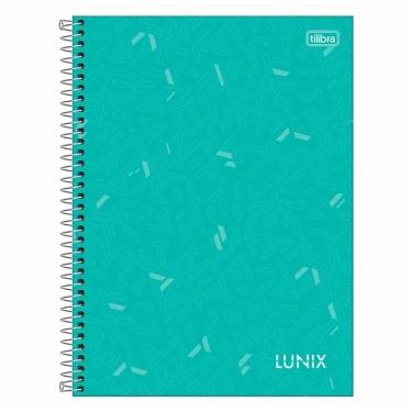 Imagem de Caderno Espiral Universitário Capa Dura A4 10 Matérias 160 Folhas Lunix Tilibra Verde Agua