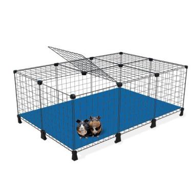 Imagem de Cercado Gaiola Porquinho da Índia Coelho 80x120x40cm com Viveiro Fecha