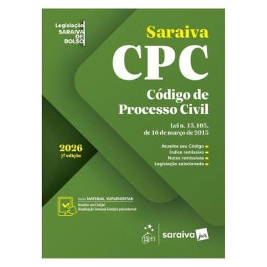 Imagem de Código De Processo Civil - Legislação Saraiva De Bolso - 7ª Edição 2026