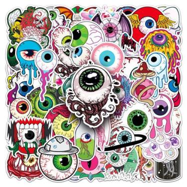 Imagem de Pacote de adesivos Creepy Halloween, decalques de vinil Eyeball x50 - 