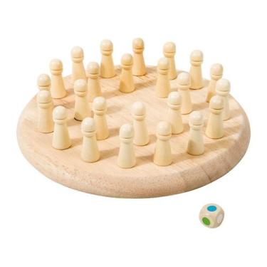 Imagem de Jogo de xadrez com memória, brinquedo lógico e de memória de madeira p