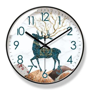 Imagem de Relógio de parede elegante em estilo nórdico de 30 cm Silent Non-Tick 