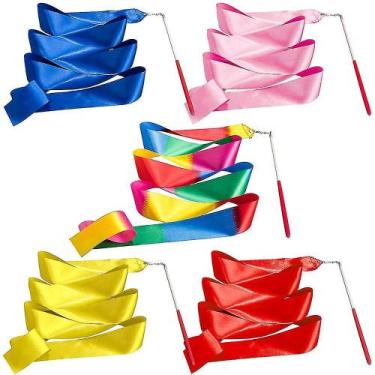 Imagem de Varinhas Streamer Rhythmic Gymnastics Ribbon Wands de 2 m, conjunto de