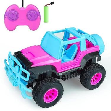 Imagem de Brinquedo de carro com controle remoto para meninas rosa em escala 1:2