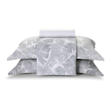 Imagem de Jogo de Cama Casal 100% Algodao Percal 180 Fios Uni Dohler Kit 4 Pecas