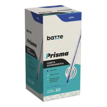 Imagem de Caneta Esferográfica Bazze Azul Cristal Clássica Caixa c 50 Und media
