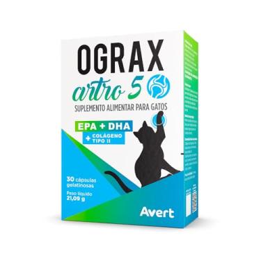 Imagem de Suplemento Alimentar para Gatos Ograx Artro 5 (30 cápsulas) - Avert