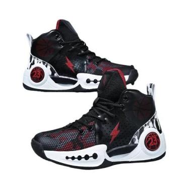 Imagem de Tênis De Basquete Masculino Respirável Em Malha, Antiderrapante E Resi