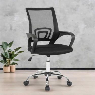 Imagem de Cadeira Manchester Light Braços Fixos para Escritório - Fratini, Preto