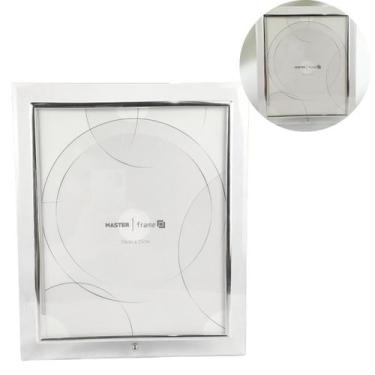 Imagem de Porta Retrato 20x25 Dourado Prateado Moldura Vidro Grande - Rio Master