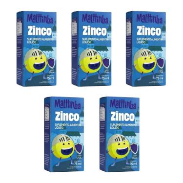 Imagem de Kit 5 Zinco 5x75ml Sabor Uva Malttinha Maltta Malttinha Maltta-Unissex