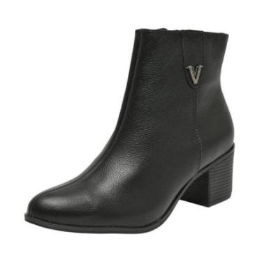 Imagem de Bota Feminina Couro Salto Baixo Bloco Confortavel Via Marte-Feminino