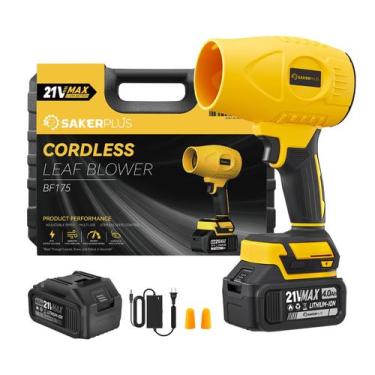 Imagem de Soprador de Folhas SakerPlus BF175 sem fio 21 V bateria 4 Ah