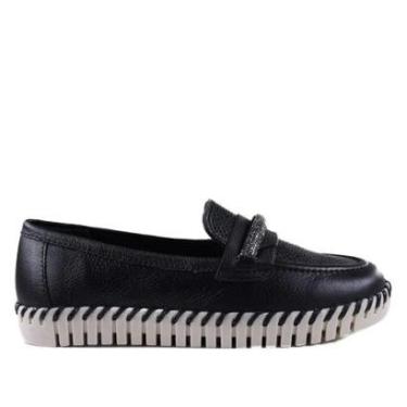 Imagem de Mocassim Bottero Feminino Strass 354339 Preto-Feminino