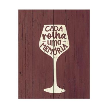 Imagem de Placa Decorativa 20x25 Taça de Vinho Adega - PR037 - Estúdio Amora