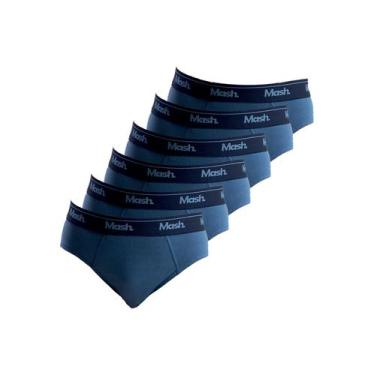 Imagem de Kit com 6 Cuecas Infantil Slip Mash 193.01, Azul, P