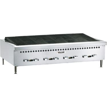 Imagem de Charbroiler a Gás GLP VCRB47 8 Queimadores Grelhas Ferro Fundido Reversíveis Inox Vulcan