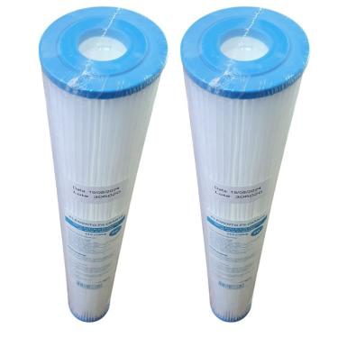 Imagem de Kit 2 Refil Filtro Plissado Lavavel Poli Flu 20 Slim 30 Micras 1127-30A para Agua de Poco Planeta Agua