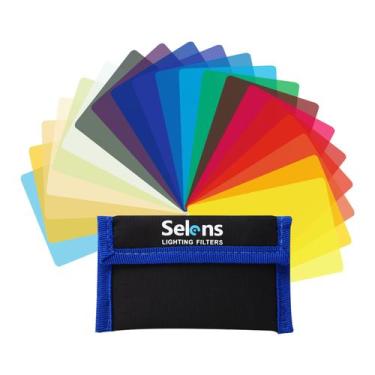 Imagem de Kit de filtro de iluminação Selens para luz de vídeo LED de câmera de 